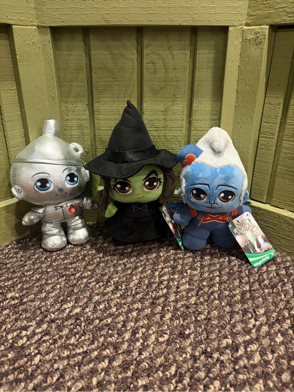 Disney Wizard of Oz 3pc Plush Doll Set Elphaba Tin Man and Flying Monkey